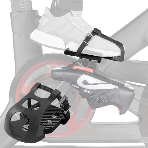 CyclingDeal Fahrrad Zehenclips - Kompatibel Mit Peloton Bike & Bike+ Adapter - Umwandlung von Look Delta in Dual-Funktion - Fahren Mit Turnschuhen