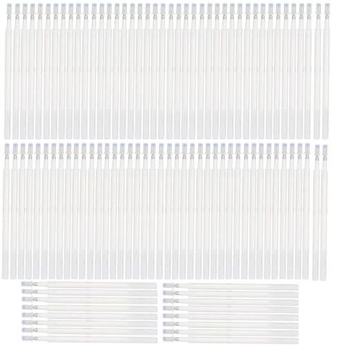 Pssopp 100 Stück löschbare Stifte Nachfüllen von Stoffmarkierungsstiften Löschbare Stoffmarkierungsstifte Auto-Vanishing Pen Quilting Dressmaking(Weiß)