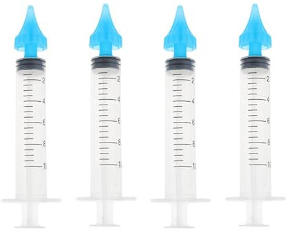 4Pcs Ear Wax Removal Irrigation Kit - 10Ml Ear Flushing with Ergonomic Tips for Safe and Effective Cleaning