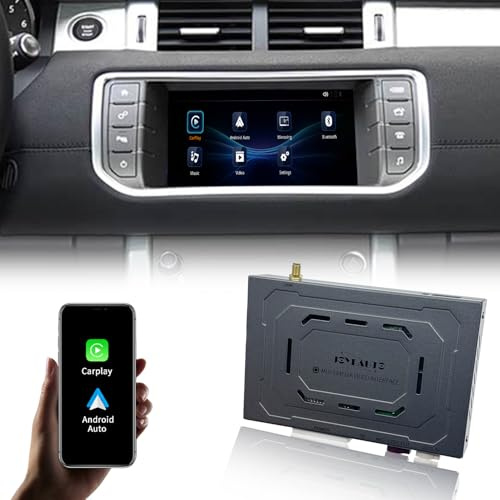 JOYEAUTO Wireless CarPlay Receiver Smart Box for Land Rover/Jaguar Evoque Bosch (2013-2018MY), Carplay interface retrofit kit decoder, support Android Auto, Mirror Link, reversing camera