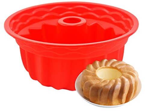 Joyivike Gugelhupfform Silikon Ø 22 cm Gugelhupf Backform Silikon Kuchenform 9-Zoll Zero Waste Napfkuchenform Antihaftbeschichtete Kuchenform Aus Silikon Wiederverwendbare Für Backen