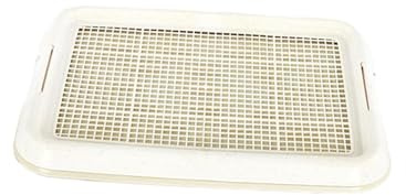 MagiDeal Pot de Toilette pour Chien, Facile à Nettoyer, intérieur Amovible, antidérapant, litière pour Chien, Plateau d'entraînement en Maille pour Chiens de, Blanc