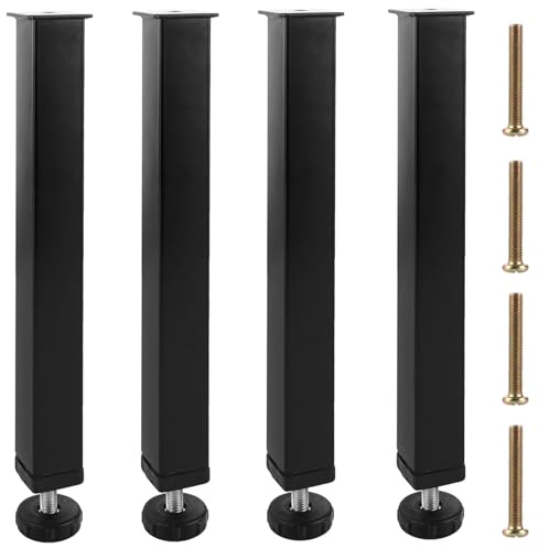GBACHOOSE 4 Stück Bettbeine Bettfüße Höhenverstellbar 30 cm Metall Möbelfüße Verstellbar Möbelbein mit Schrauben Furniture Legs für Bett, Bettgestell, Sofa, Schrank