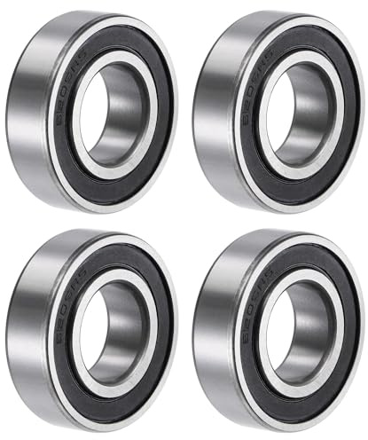 TOP-VIGOR 4Pcs 6205-2RS Deep Groove Ball Bearings - Z1 25mm x 52mm x 15mm | Double Sealed Industrial Bearings, Chrome Steel Skateboard Bearings for Cars Trucks, Electrical Instrument Equipment