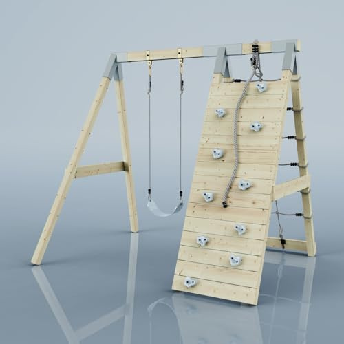 PolarPlay Klettergerüst Chamäleon aus Holz in Blau