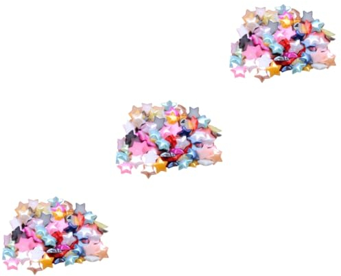 SEWACC 240 Stk DIY-Zubehörperlen dekorative Perlen Schmuckstein mit flacher Rückseite bastelmaterial für kinder bastelsets für kinder Bastelperlen selber machen Sternperlen selber machen