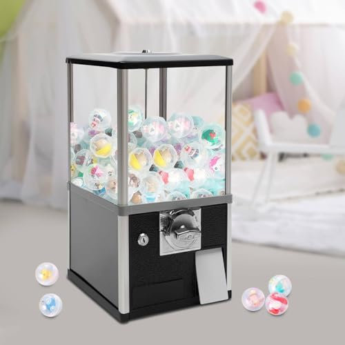 CASEGO Süßigkeitenautomat, Kleiner Verkaufsautomat, münzbetriebener Kaugummiautomat, Gewinnautomat, Kaugummiautomat, Weihnachten (Black)