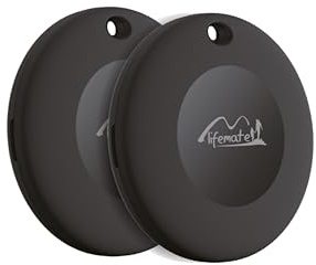 Lifemate Life Tag – Bluetooth spårningsetikett 2-pack, kompatibel med Apple Find My, alternativ till AirTag för nycklar och bagage