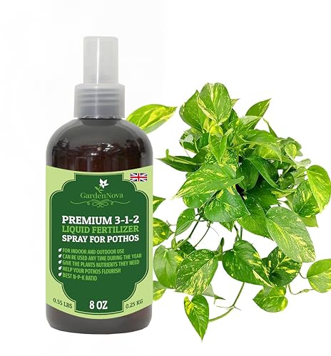 Professional POTHOS Spray Fertilizer Mist for Home Gardening | 3-1-2 Gentle Blend Mist for Healthy Leaves & Growth | Essential Nutrients for Pothos Plants - 8oz