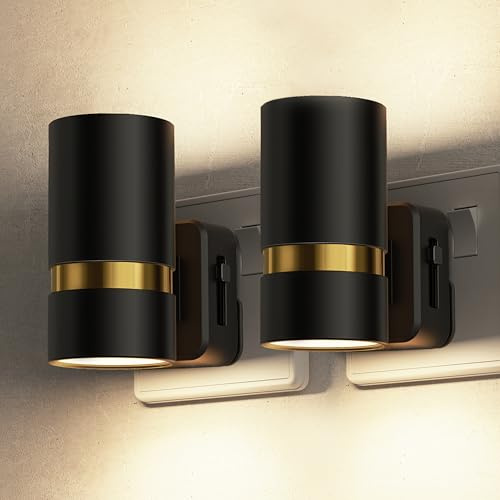 LOHAS-LED Night Light Plug in Wall,Dimmable Nightlight,Dusk to Dawn Sensor | Brightness Adjustable 0-100LM, 3000K Warm White, Plug-in Modern Night Light for Hallway Bedroom Stair Bathroom