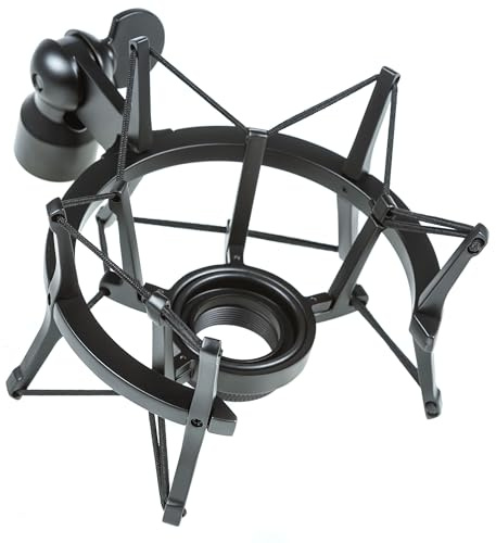 Fame Audio EA 100 Elastischer Mikrofonhalter, Mikrofonspinne mit Erschütterungsisolation, Kompatibel mit Neumann TLM 102, TLM 103, TLM 107, Geeignet für MK4, MK8, Schwarz