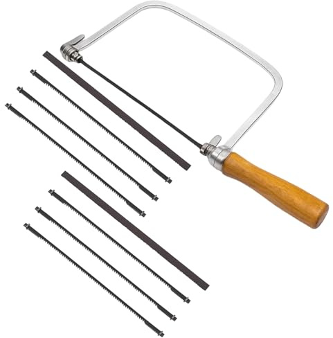 1set Coping Saw,Coping Saw Blades,Precise Wood Cutting, Detailed Model Making, for Woodworking,Model Making and Furniture Construction,DIY Projects (30×11cm)