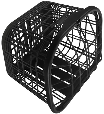 LOORGVEL Cestino per Bici Elettrica Nero in Plastico Installazione Rapida e Accesso Facile, Cestino Anteriore Spesso per Bici e Uso On The Go