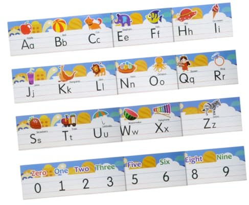 DOITOOL Bacheca Adesiva Alfabeto Inglese e Numeri da 0 a 9, Set Completo per Scuola e Aula, Decorazione Educativa e Studenti, Materiale Resistente, Facile da Applicare