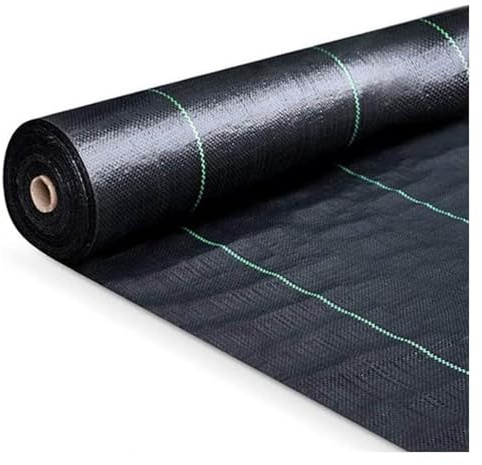 DUBTEDHOU Tela para el Control de Malas Hierbas, Protección múltiple Tejida del tamaño del Negro de la Tela del Control de Malas Hierbas for el jardín y el Paisaje(1mx30m/3.3ftx100ft)
