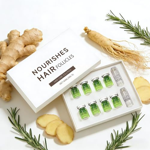 Hair Regrowth System, Advanced Hair Growth Serum with Ginseng and Peppermint Oil, Hair Growth Treatment for Stronger Fuller Looking Roots, Make Hair Thicker and Healthier Men and Women