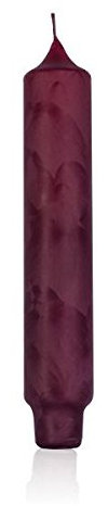 Wiedemann Punchkerzen Eiseffekt Bordeaux 164 x 28 mm 8 Stück, Kerzen mit gefrästen Kerzenfuß, Zapfenfuß