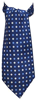 Remo Sartori – Ascot Krawattenschal für Herren, Aus Reiner Seide, Weiße Punktmuster, Made in Italy