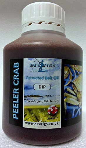 searigs Sea Fishing Extracted Bait Oil - PVA Friendly - Super Sticky 360g Dip UK (PEELER CRAB)