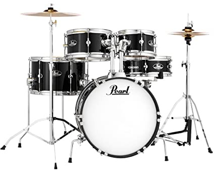 Pearl Roadshow Junior - Real children's acoustic beginner drum set - Jet Black