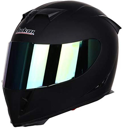 Motesen Integralhelm Mountainbike integralhelm getöntes visier mit Doppelscheibe Stilvoller Rennhelm mit Schnellverschluss Casco Moto Motorradhelme Herren/Damen Integralhelm