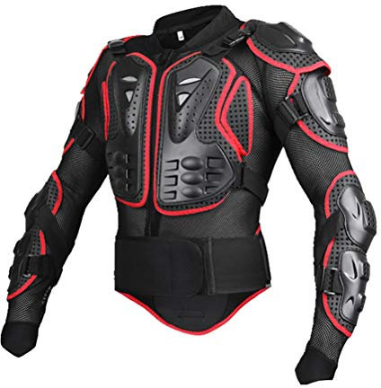 MTTKTTBD Motorrad Schutz Jacke Pro Motocross ATV Protektorenjacke mit Rückenprotektor Motorradjacke Schutzjacke Full Body Armor Schutzkleidung für Damen und Herren Scooter MTB Enduro