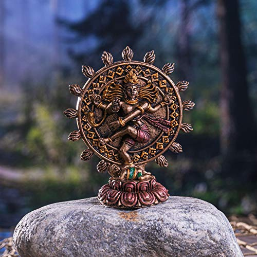 Pacific Giftware Hindu-Gott Shiva Nataraja Miniaturfigur aus Kunstharz