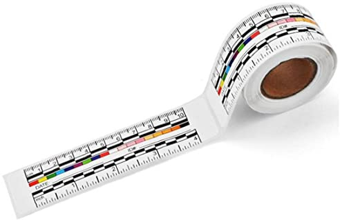 Froiny 100pcs/roll Wound Adhesive Ruler Paper Sticker Wound Measuring Tape Device 10cm 4inch Wound Tape Measure Papers