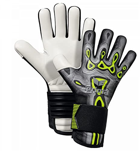 Erima Unisex Erwachsene Flex-Ray Match Torwarthandschuh, schwarz/Lime, 11