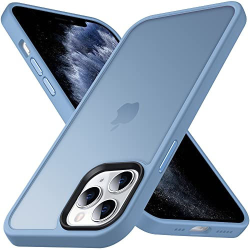 Anqrp Matt Zero Serie für iPhone 11 Pro Hülle dünn [Militärischer Schutz & Kameraschutz] Transluzente Schutzhülle Kratzfest Stoßfest Robuste Handyhülle für iPhone 11 Pro Case, Blau