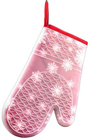 Osmond Christmas Silicone Cloth Gloves Microwave Silicone Printing Gloves Insulated Gloves Kitchen Oven Gloves