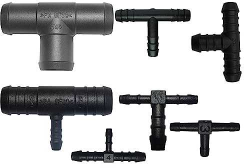 T-Schlauchverbinder Größen wählbar von 3 bis 32 mm auch reduziert PA GF30 T Stück (1, 3 x 3 x 3 mm)