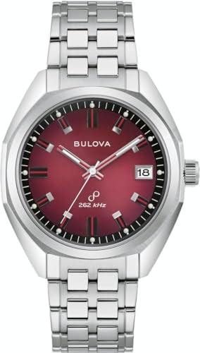 Bulova Herren Armbanduhr Jet Star mit silberfarbenem Edelstahlarmband, Gehäusedurchmesser: 40 mm, 96B401