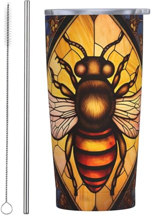 Vasos personalizados, tazas de acero inoxidable personalizadas de 20 onzas, taza de café de viaje aislada con tapa y botella de agua con pajita, regalo personalizado para familiares y amigos, fondo de