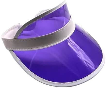 FNA FASHIONS Neon Nostalgia: Unisex Retro 80s Sun Visor Hat - Vibrant Colors for a Stylish Throwback Look (UK, Alpha, One Size, Purple)
