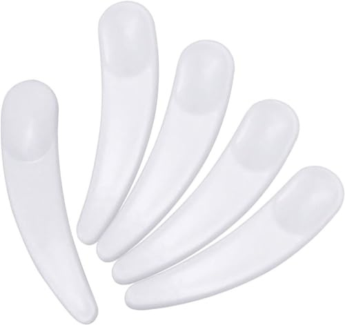 50pcs Curved Disposable Facial Cream Spatulas for Waxing and Makeup Application