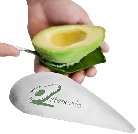 3 in 1 Fruit Cutter, Avocado Slicer Cutter Peeler for Fruit and Vegetables Cooking Kitchen Gadget (Steel Grey)