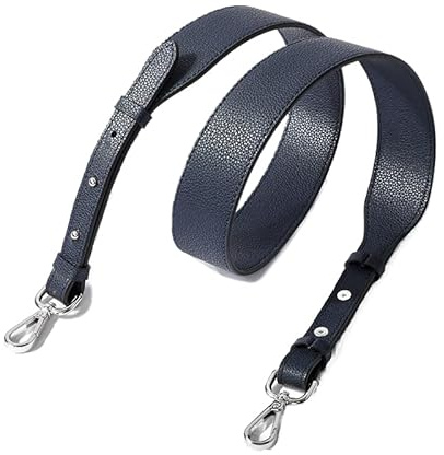 106–110 cm justerbar väskrem axelrem för väskor, 3,8 cm bred universell ersättning axelrem axelrem axelrem läder bärrem för handväska axelrem väskor tillbehör – marinblå