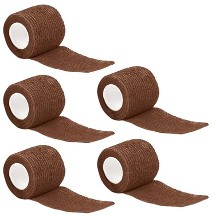 MLWSKERTY 5 pezzi di bendaggio elastico coesivo autoadesivo bendaggio flessibile di primo soccorso medico nastro per sport fitness indolenzimento