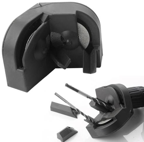 cadciehe Drill Bit Sharpener Drill Bit Sharpener for All Bits Reusable Drill Grinder Drill Bit Grinding Sharpener for High-Speed Steel, Masonry, Carbide, Cobalt & Tin-Coated Drill Bits Black