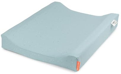 Done by Deer Wickelauflage easy wipe Confetti Blau - Wasserfeste Oberfläche - OEKO-TEX® zertifiziert - Bezug: 100% Polyester mit PU verstecktem Reißverschluss. Füllung: 100% PU-Schaum.