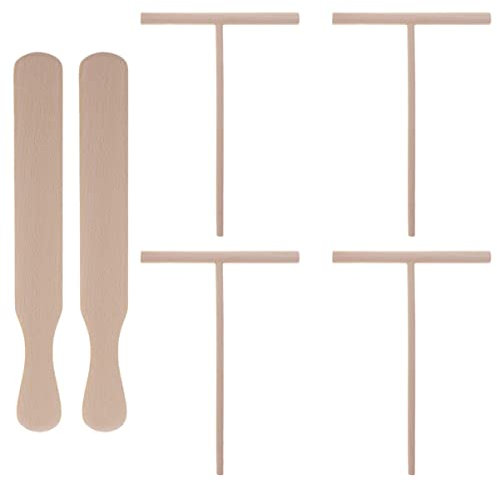 Garneck 1 Juego Espátula Para Esparcir Condimentos Espátula Y Espátula Herramienta De Madera Para Cocinar Panqueques 6 piezas