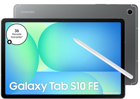 Samsung Galaxy S10 FE AI-Tablet, Android Tablet, 256 GB Speicher, 12 GB RAM, 27,70 cm/10,9 Display, Inkl. S Pen, 5G, Lange Akkulaufzeit, Gray, 36 Monate Herstellergarantie [Exklusiv auf Amazon]