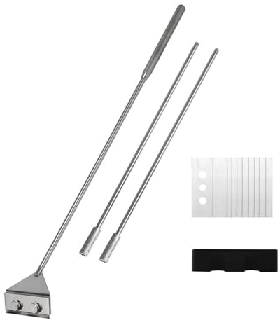 Algenschaber aus Edelstahl, 90 cm, Aquarium-Reiniger mit scharfen Klingen, Hände-Design, einfache Algenentfernung, silberfarben, Geschenk-Box-Verpackung