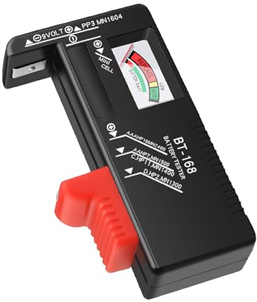 1 Pcs Universal Battery Tester, Battery Checker, BatteryTester Multi Size BatteryChecker, BatteryTester Universal BatteryChecker for AA AAA C D 9V 1.5V Button Cell Batteries (Pointer Type)