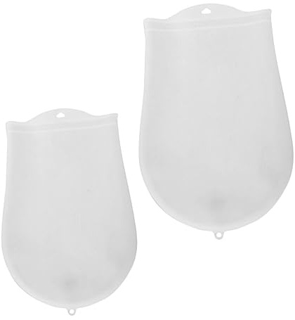 VICASKY 2 pezzi Sacchetti Silicone Riutilizzabili per Impastare con Tasca Pasticcere Resistente Temperature Antiscivolo per Lievitazione Pane e Accessori Cucina