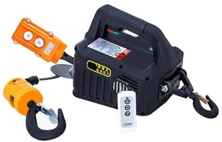 Grue électrique télécommandée à câble métallique, 500kg, palan coque en aluminium, petite grue d'intérieur domestique,Haute Efficacité(Manual,100 Kg 25m)