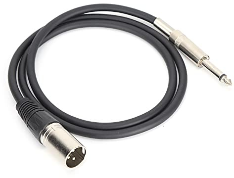 LUCKDANO Mikrofonkabel Mono 6,35 Mm XLR-Stecker auf TRS-Klinke Mikrofonkabel – Symmetrische Audioleitung für DJ, Bühne und Studio – Hochfester Stecker, Vergoldet, Rauschfreies Signal (XLR-Buchse 2m)