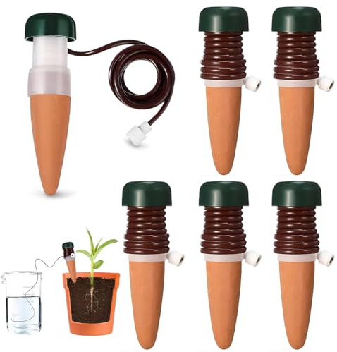 JHAZUN 6 Pcs Irrigatore Automatico per Piante da Interno e da Esterno Piante in Vaso per Vasi Innaffiare Piante in Vacanza Dosatore Acqua Piante Irrigazione Balcone