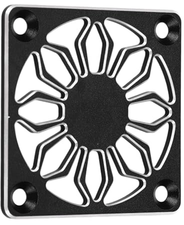 Acouto Aluminiumlegerings RC-kylfläktkåpa för 40mm Motor ESC (Svart) | Passar 1,6x1,6 Tum Fjärrstyrt Fordon, CNC-bearbetad, Lättviktsvärmeavledning, Enkel installation.